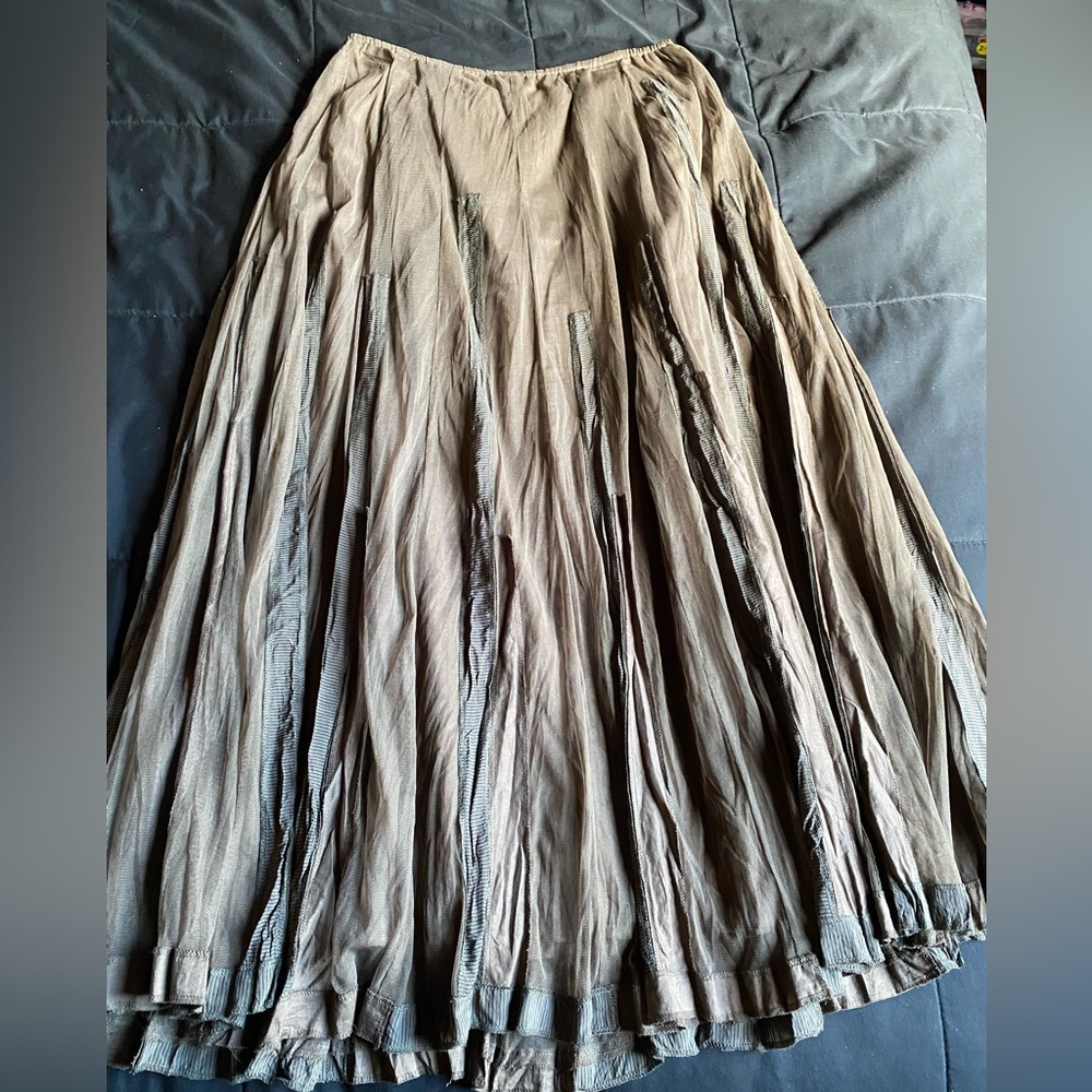 Brown vintage maxi skirt